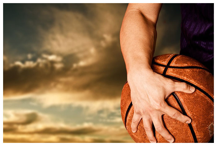 Sterling Silver Basketball Pendant