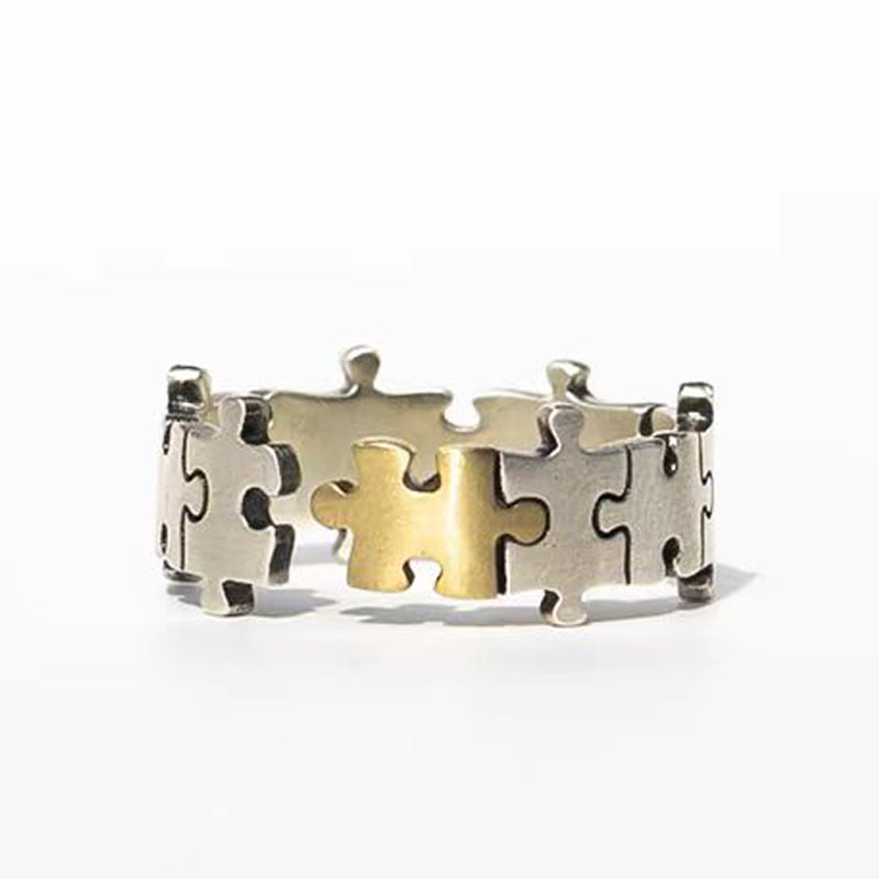 (image for) Puzzle Piece Ring In Sterling Silver